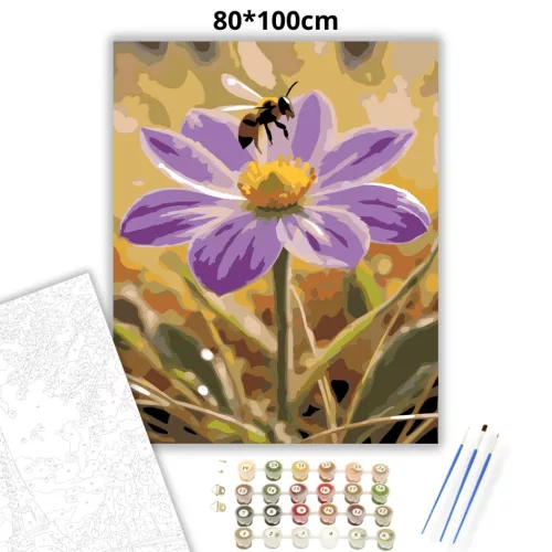 Tavaszi virágzás - számfestő készlet - Számfestő.hu - 80×100cm - Keret nélkül