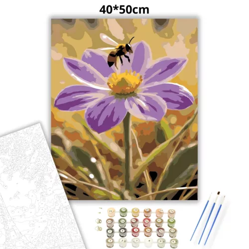 Tavaszi virágzás - számfestő készlet - Számfestő.hu - 40×50cm - Keretre feszítve