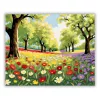 Napsütötte vadvirágok - számfestő készlet - Számfestő.hu - 40×50cm - Keret nélkül