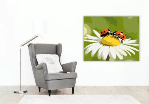 Katica találkozó - számfestő készlet - Számfestő.hu - 50×60cm - Keretre feszítve