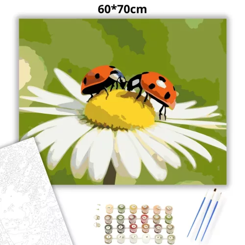 Katica találkozó - számfestő készlet - Számfestő.hu - 60×70cm - Keretre feszítve