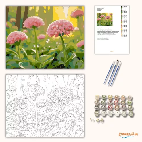 Tavaszi lóhere - számfestő készlet - Számfestő.hu - 50×60cm - Keretre feszítve