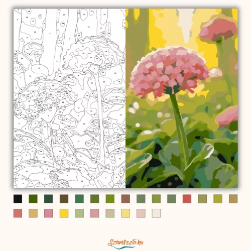 Tavaszi lóhere - számfestő készlet - Számfestő.hu - 50×60cm - Keretre feszítve