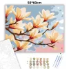 Aranyló magnólia szirmok - számfestő készlet - Számfestő.hu - 50×60cm - Keretre feszítve