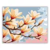 Aranyló magnólia szirmok - számfestő készlet - Számfestő.hu - 40×50cm - Keretre feszítve