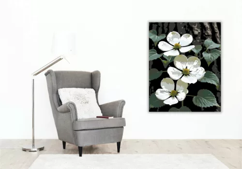 Tavaszi somvirágzás - számfestő készlet - Számfestő.hu - 60×70cm - Keret nélkül