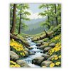Tavaszi lépcsős patak - számfestő készlet - Számfestő.hu - 40×50cm - Keret nélkül