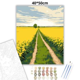 Ragyogó repcemezők - számfestő készlet - Számfestő.hu - 40×50cm - Keret nélkül