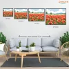 Tavaszi pipacstenger - számfestő készlet - Számfestő.hu - 50×60cm - Keretre feszítve