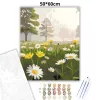Párás vadvirágos rét - számfestő készlet - Számfestő.hu - 50×60cm - Keret nélkül