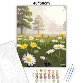 Párás vadvirágos rét - számfestő készlet - Számfestő.hu - 40×50cm - Keret nélkül