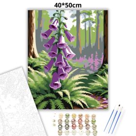 Tavaszi gyűszűvirág - számfestő készlet - Számfestő.hu - 40×50cm - Keret nélkül