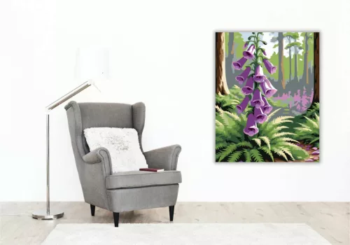 Tavaszi gyűszűvirág - számfestő készlet - Számfestő.hu - 40×50cm - Keret nélkül
