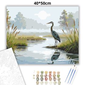 Hajnali gém a nádasban - számfestő készlet - Számfestő.hu - 40×50cm - Keret nélkül