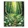 Üde erdei ösvény - számfestő készlet - Számfestő.hu - 50×60cm - Keretre feszítve