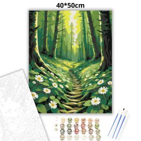 Üde erdei ösvény - számfestő készlet - Számfestő.hu - 40×50cm - Keret nélkül