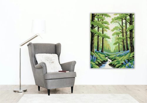 Tavaszi erdő szépsége - számfestő készlet - Számfestő.hu - 80×100cm - Keret nélkül