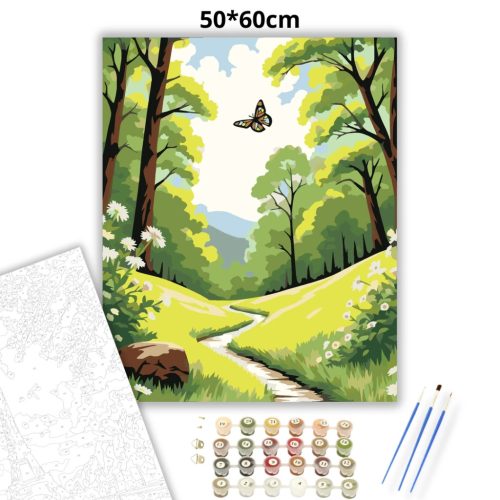 Kanyargó ösvény - számfestő készlet - Számfestő.hu - 50×60cm - Keret nélkül