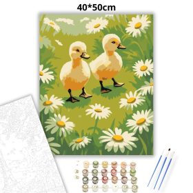 Tavaszi totyogás - számfestő készlet - Számfestő.hu - 40×50cm - Keret nélkül