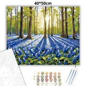 Napsütötte harangvirág mező - számfestő készlet - Számfestő.hu - 40×50cm - Keret nélkül