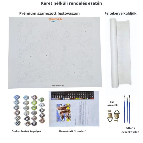 Tavaszi sírkert nyugalma - számfestő készlet - Számfestő.hu - 40×50cm - Keret nélkül