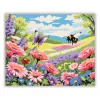 Réti vadvirágok - számfestő készlet - Számfestő.hu - 40×50cm - Keretre feszítve