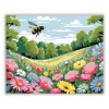 Tavaszi vadvirágmező - számfestő készlet - Számfestő.hu - 60×70cm - Keretre feszítve