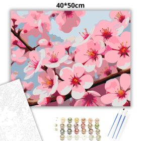 Cseresznyevirág szirmai - számfestő készlet - Számfestő.hu - 40×50cm - Keret nélkül