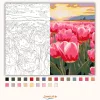 Aranyló tulipán tenger - számfestő készlet - Számfestő.hu - 50×60cm - Keret nélkül