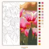 Harmatfényű tulipánok - számfestő készlet - Számfestő.hu - 60×70cm - Keret nélkül