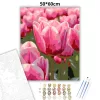 Harmatcseppes tulipánok - számfestő készlet - Számfestő.hu - 50×60cm - Keretre feszítve