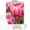 Harmatcseppes tulipánok - számfestő készlet - Számfestő.hu - 60×70cm - Keretre feszítve