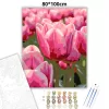 Harmatcseppes tulipánok - számfestő készlet - Számfestő.hu - 80×100cm - Keret nélkül