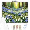Erdei hóvirágmező - számfestő készlet - Számfestő.hu - 50×60cm - Keret nélkül