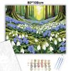 Erdei hóvirágmező - számfestő készlet - Számfestő.hu - 80×100cm - Keret nélkül