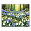 Erdei hóvirágmező - számfestő készlet - Számfestő.hu - 80×100cm - Keret nélkül