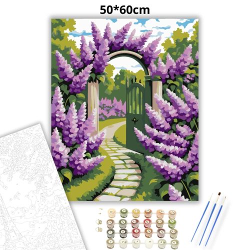 Pompás orgonaív - számfestő készlet - Számfestő.hu - 50×60cm - Keretre feszítve