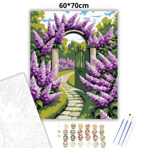 Pompás orgonaív - számfestő készlet - Számfestő.hu - 60×70cm - Keretre feszítve