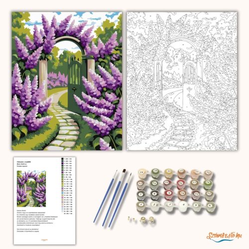 Pompás orgonaív - számfestő készlet - Számfestő.hu - 60×70cm - Keret nélkül