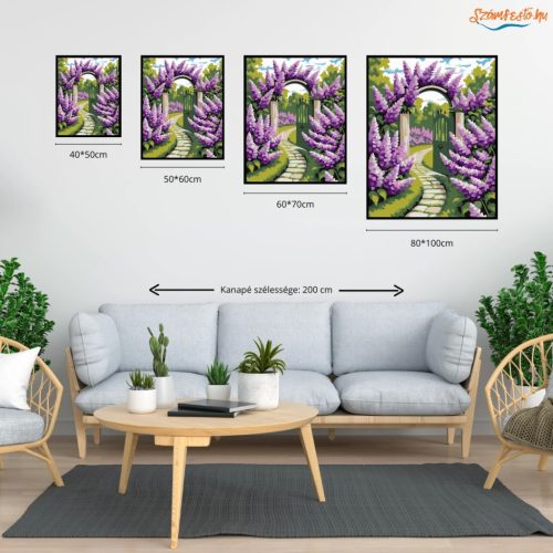 Pompás orgonaív - számfestő készlet - Számfestő.hu - 60×70cm - Keretre feszítve