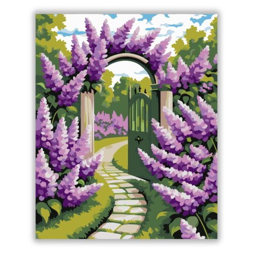 Pompás orgonaív - számfestő készlet - Számfestő.hu - 60×70cm - Keretre feszítve