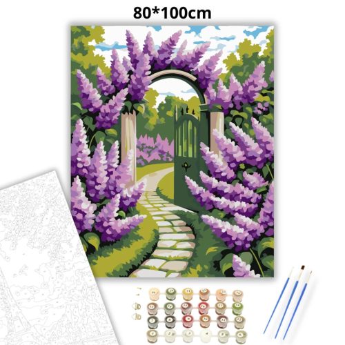 Pompás orgonaív - számfestő készlet - Számfestő.hu - 80×100cm - Keretre feszítve