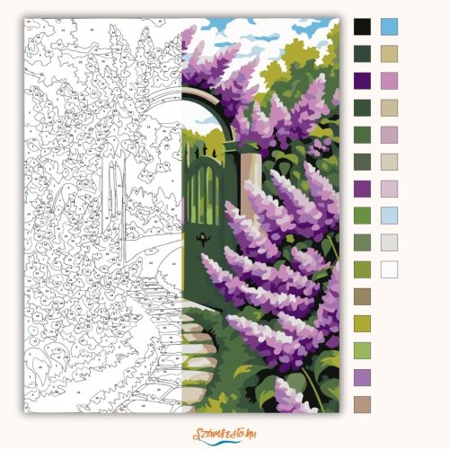 Pompás orgonaív - számfestő készlet - Számfestő.hu - 80×100cm - Keret nélkül