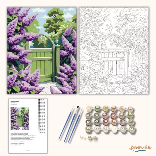 Üde orgonakapu - számfestő készlet - Számfestő.hu - 50×60cm - Keret nélkül