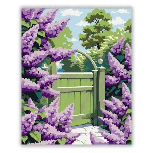 Üde orgonakapu - számfestő készlet - Számfestő.hu - 80×100cm - Keretre feszítve