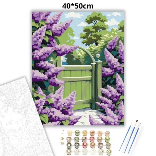 Üde orgonakapu - számfestő készlet - Számfestő.hu - 40×50cm - Keret nélkül