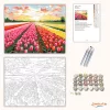 Színes tulipánmező - számfestő készlet - Számfestő.hu - 50×60cm - Keret nélkül