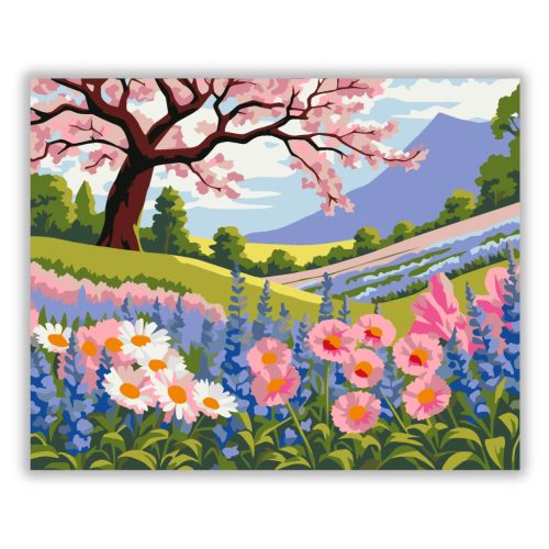 Napsütötte nyugalom - számfestő készlet - Számfestő.hu - 50×60cm - Keretre feszítve