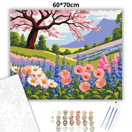 Napsütötte nyugalom - számfestő készlet - Számfestő.hu - 60×70cm - Keret nélkül