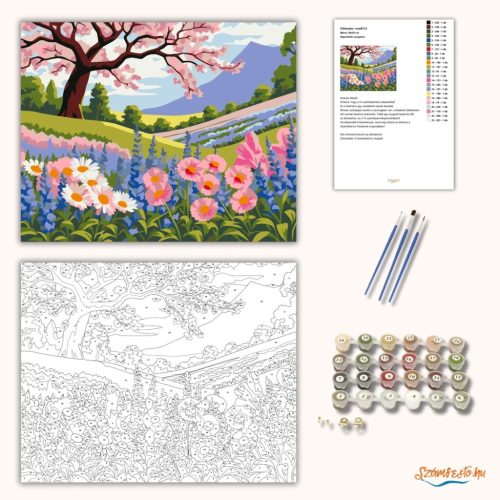 Napsütötte nyugalom - számfestő készlet - Számfestő.hu - 60×70cm - Keret nélkül